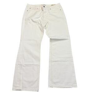 Gap Women’s off-white boot cut jeans, with stitching details, Size 14